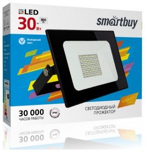 Прожектор Smartbuy св/д 30W(1600lm) FL SMD LIGHT 6500K 6К 152x105x30 180-240V IP65 SBL-FLLight-30-6