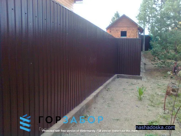 Ленточный фундамент для забора из профнастила