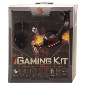 Игровой комплект наушники + мышь + коврик A4Tech Bloody Gaming Kit V5G5PB72 (красные)