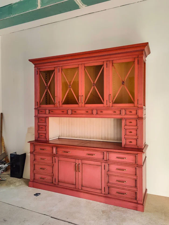 Буфет антикварный четырехсекционный.