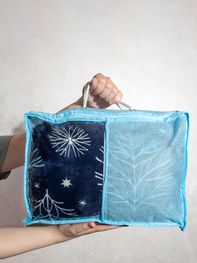 Плед с рукавами "Зимний вечер" из микрофибры (велсофта)