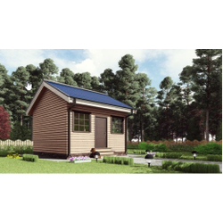 Одноэтажная каркасная баня 25м² (SK30)