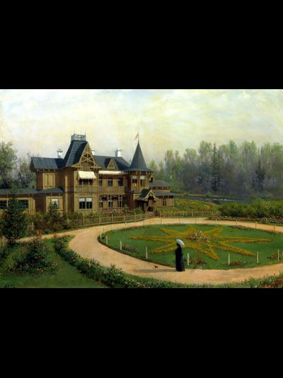 Картина обогреватель, репродукция Льва Лагорио Дача