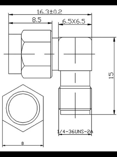 Переходник угловой SMA-J SMA-K для коаксиального кабельного разъема