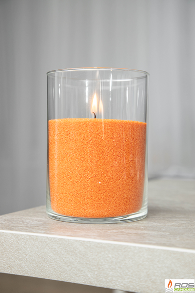 Насыпная свеча "Цилиндр 15 см", оранжевая "Оранжевый"