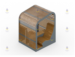 1316 Беседка - шезлонг со столом