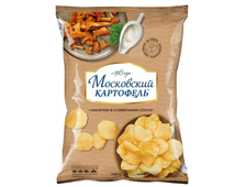 Московский картофель со вкусом Лисичек в сливочном соусе, в упаковке 60 гр