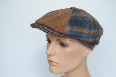 Итальянская кепка шотландка восьмиклинка