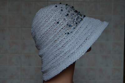 Визио итальянская шляпа женская летняя с кристаллами и камнями