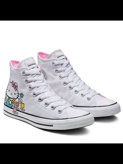 Кеды Converse x Hello Kitty белые высокие