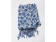 Палантин-шарф "Лён-4" синие штрихи