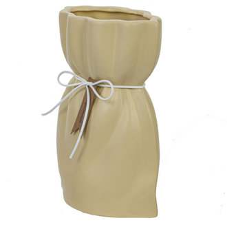 Ваза желтая L15,5 W9,5 H23 см