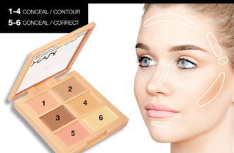 Палитра корректоров NYX Conceal, Correct, Contour Palette 01 Светлая