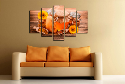 Модульная картина "Домашний мед"