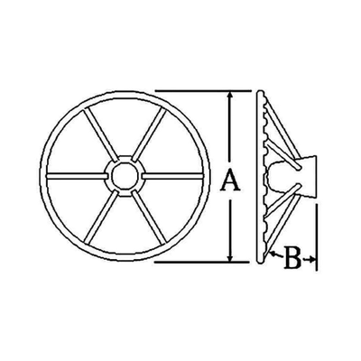 Рулевое колесо Riviera VO1 620081000 350 мм из ударопрочного термопластика