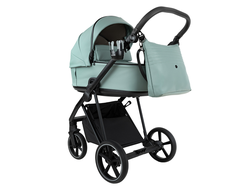 Коляска 2в1 Roan Sol 2.0 Misti Mint / Grey / руч. Серый (leather)