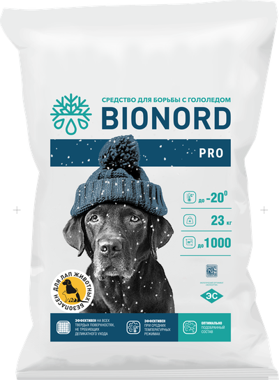 Противогололедный реагент BIONORD PRO (Бионорд), 23 кг (до - 20°С)