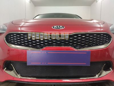 Защита радиатора для KIA Stinger 2018- black низ