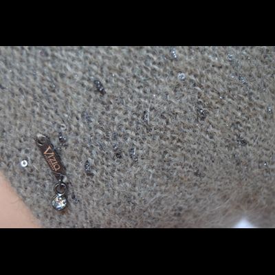 Шапка вязаная зимняя Vizio Италия 6705 CL ореховая