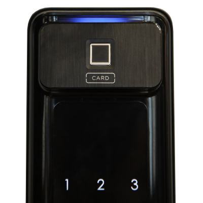 Врезной электронный дверной замок Solity GSP-2000BK BLACK с отпечатком пальца