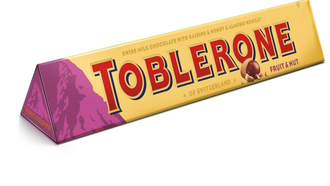 Шоколад Toblerone с медово-миндальной нугой и изюмом, молочный, 100 г