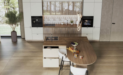 Модульная кухня Этна Алебастр