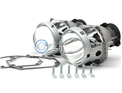 Комплект Hella 3R с рамками для замены штатных ксеноновых / галогенных линз автомобиля Porsche Cayenne 2002-2007 г.в.