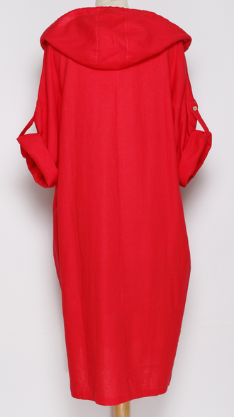 ПЛАТЬЕ БОХО  "КАПЮШОН" лицо арбуз р.50