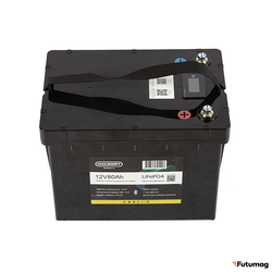 Литиевый тяговый аккумулятор Gelbert LiFePO4 (12V/80Ah/80А/600Wh) BT/Display