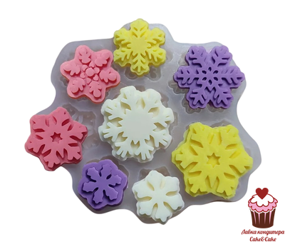 Молд Снежинки мини