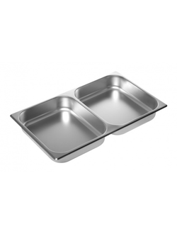 Гастроёмкость двухсекционная 1/1-65, нержавеющая сталь