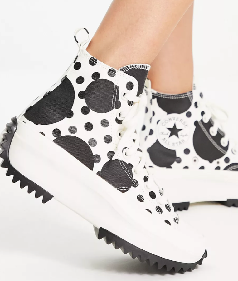 Высокие кеды Converse Run Star Hike Platform Polka Dots a01181C, кеды в  горошек купить в Москве