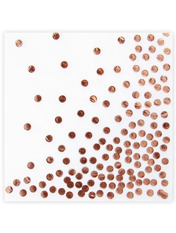 Салфетки "Конфетти Розовое золото", 33*33 см, 12 шт