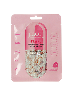 JIGOTT Face Ампульная маска тканевая с экстрактом жемчуга