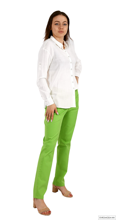 Блузка - рубашка женская белая Pretty One 1641 (р. M)