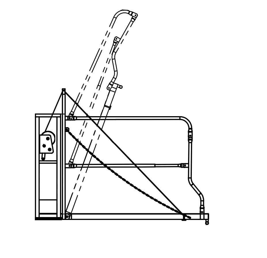 Трап перекидной на лебедке