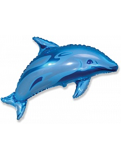 Шар 38''/97 см Дельфин фигурный, Синий в Орле 8980-365-93-92