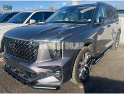 Пороги труба с проступью с покрытием "раптор" Папа Тюнинг d76 для GAC GS8 2025-