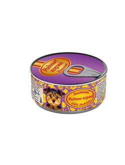 Родные Корма Консервы Знатные для Щенков 100% Индейка 100г