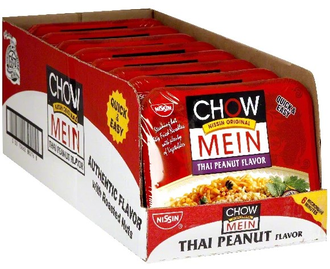 Лапша Nissin Chow Mein Thai Peanut Тайский Арахис 113 гр (8 шт)