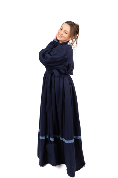 Платье в русском стиле "Поморское" шерстяное