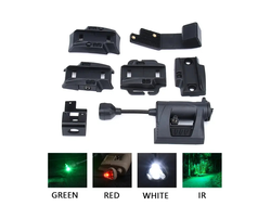 Тактический фонарь на шлем WADSN gen 2 (W+R+G+IR) (Black)