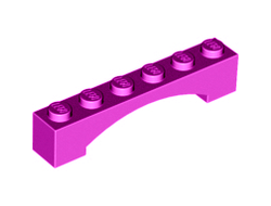 Arch 1 x 6 Raised Arch, Dark Pink (92950 / 6132425)