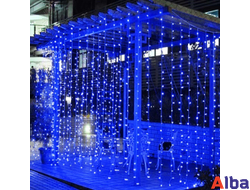 Занавес 2*3 м, СИНИЙ, IP54 постоянное свечение