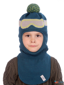 Шапка-шлем  21101-08, цвет сине-морской,серый, р. 50-52