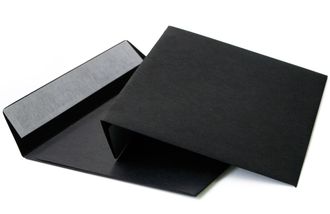 Конверт из цветной бумаги С6 (114*162) черный
