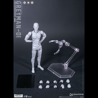 Серый манекен - Коллекционная фигурка 1/12 SCALE Action Figure Greyman (DPS11) - DAMTOYS