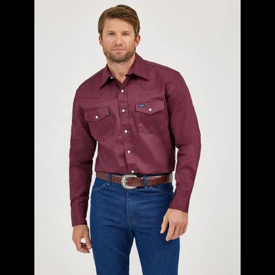 Рубашка Wrangler® Cowboy Cut® Work Shirt Firm Finish