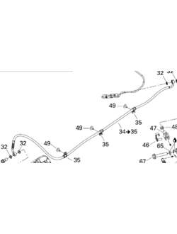 Тормозной шланг задний оригинал BRP 705600582/ 705600930 для BRP Can-Am G1 500/650/800