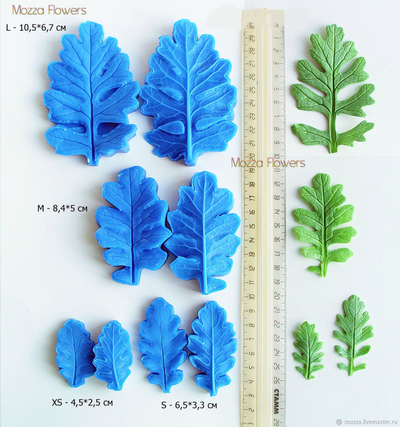 "Лист цинерарии" Силиконовый молд  (вайнер)
